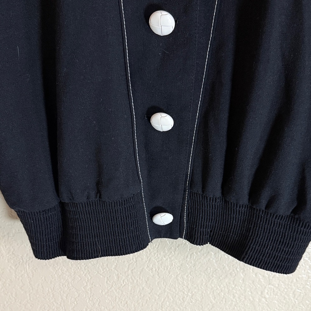 Vintage Black Button-Up Jacket - Picture 6 of 12